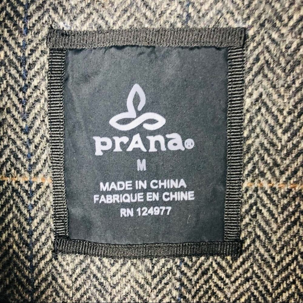NWT Prana Grey black wool herringbone Caprise convertible jacket medium - Picture 13 of 14